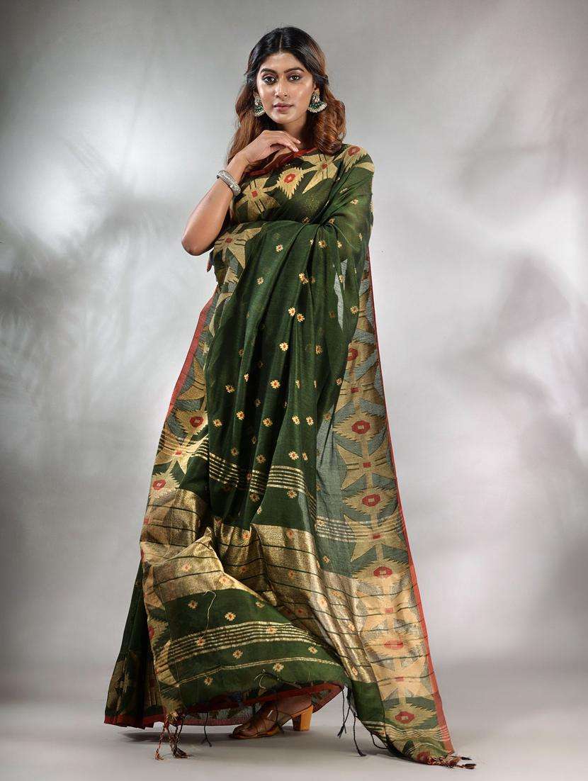 women self design bordered saree with blouse - 22046078 -  Standard Image - 1