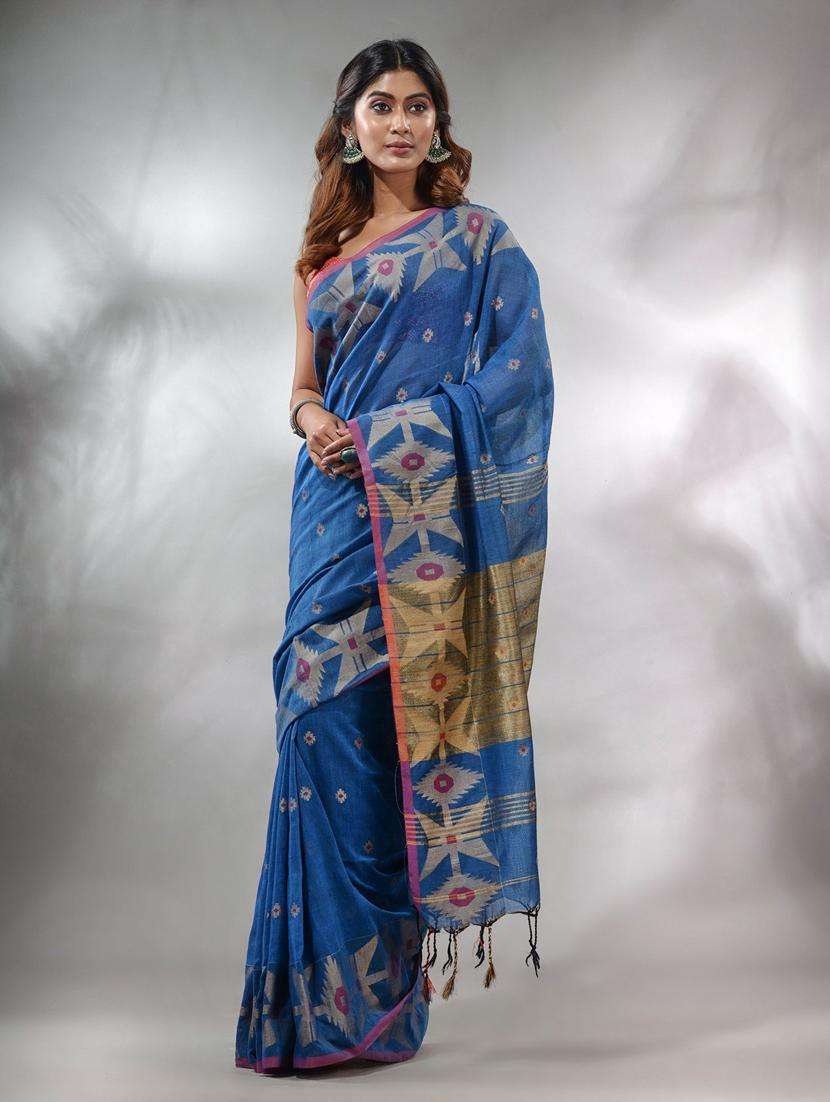 women self design bordered saree with blouse - 22046080 -  Standard Image - 1