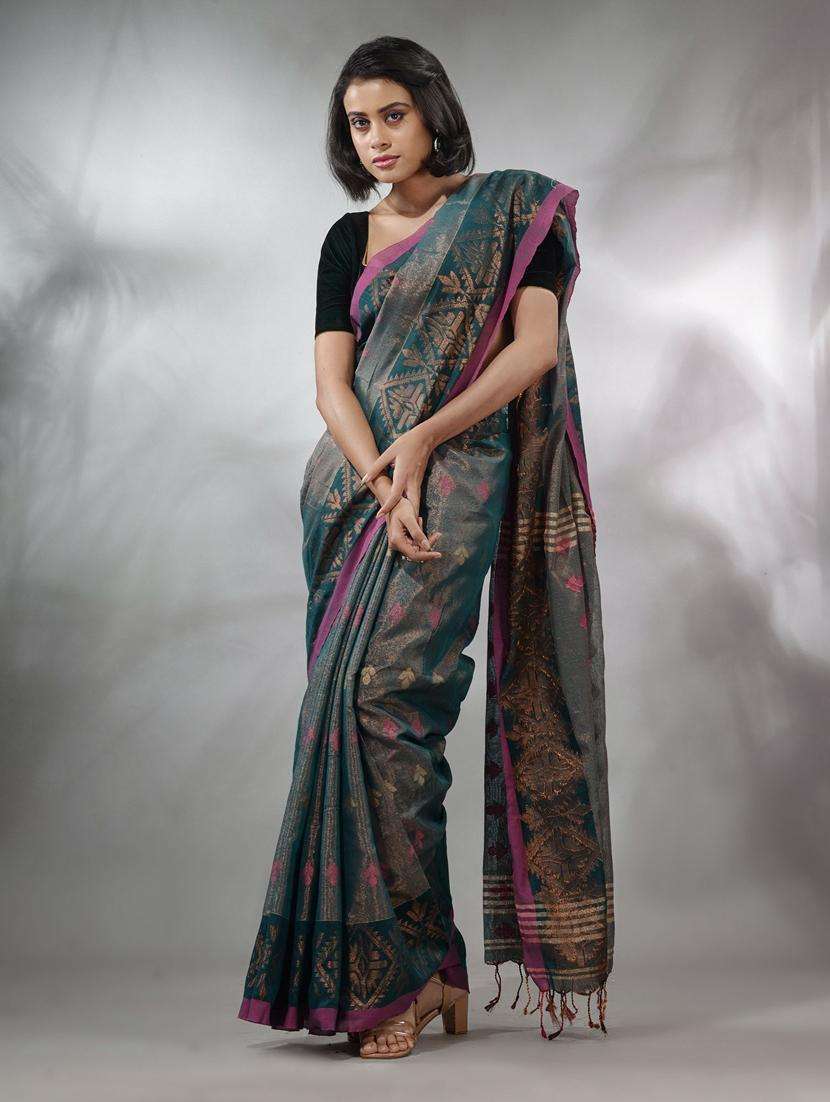 women self design bordered saree with blouse - 22046092 -  Standard Image - 1