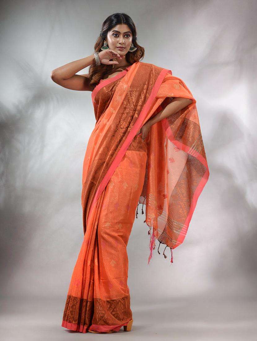 women self design bordered saree with blouse - 22046094 -  Standard Image - 1