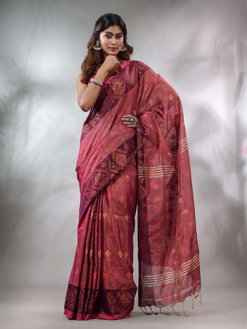 women self design bordered saree with blouse - 22046096 -  Standard Image - 1