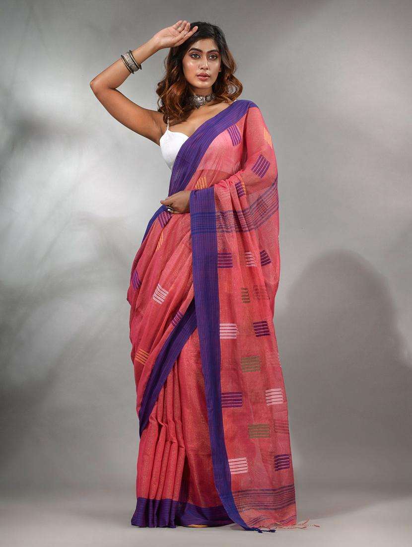 women self design handloom saree with blouse - 22046102 -  Standard Image - 1