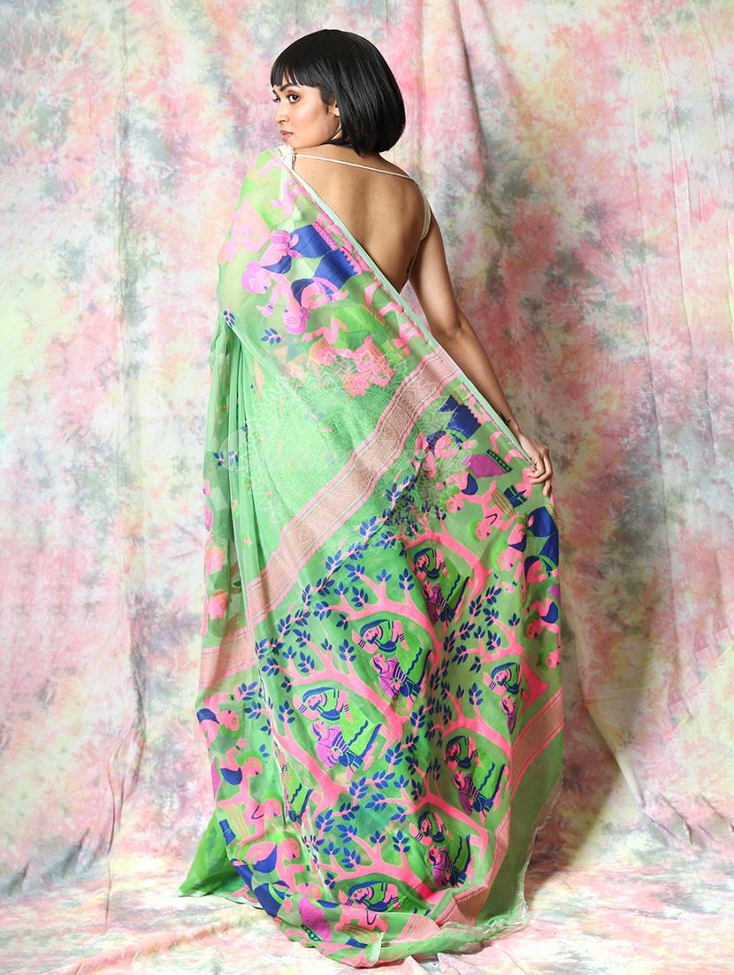 women self design handloom saree - 22046121 - Standard Image - 1
