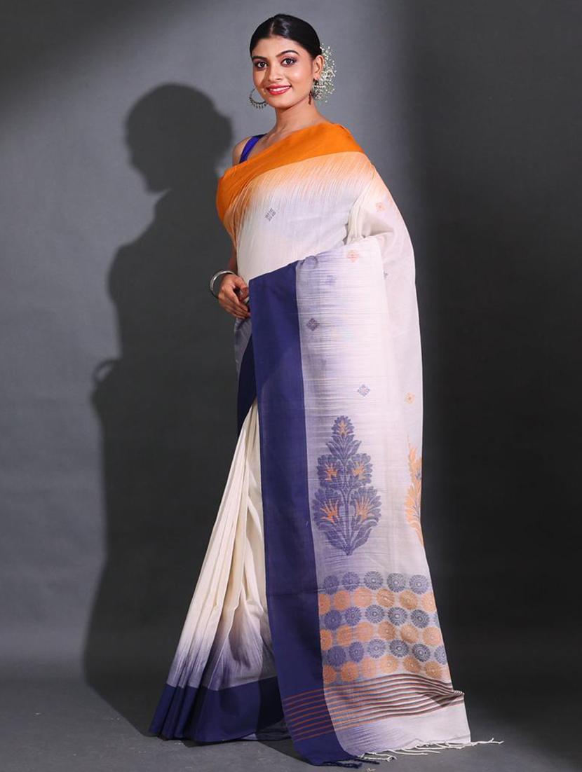 women self design handloom saree with blouse - 22046166 - Standard Image - 1