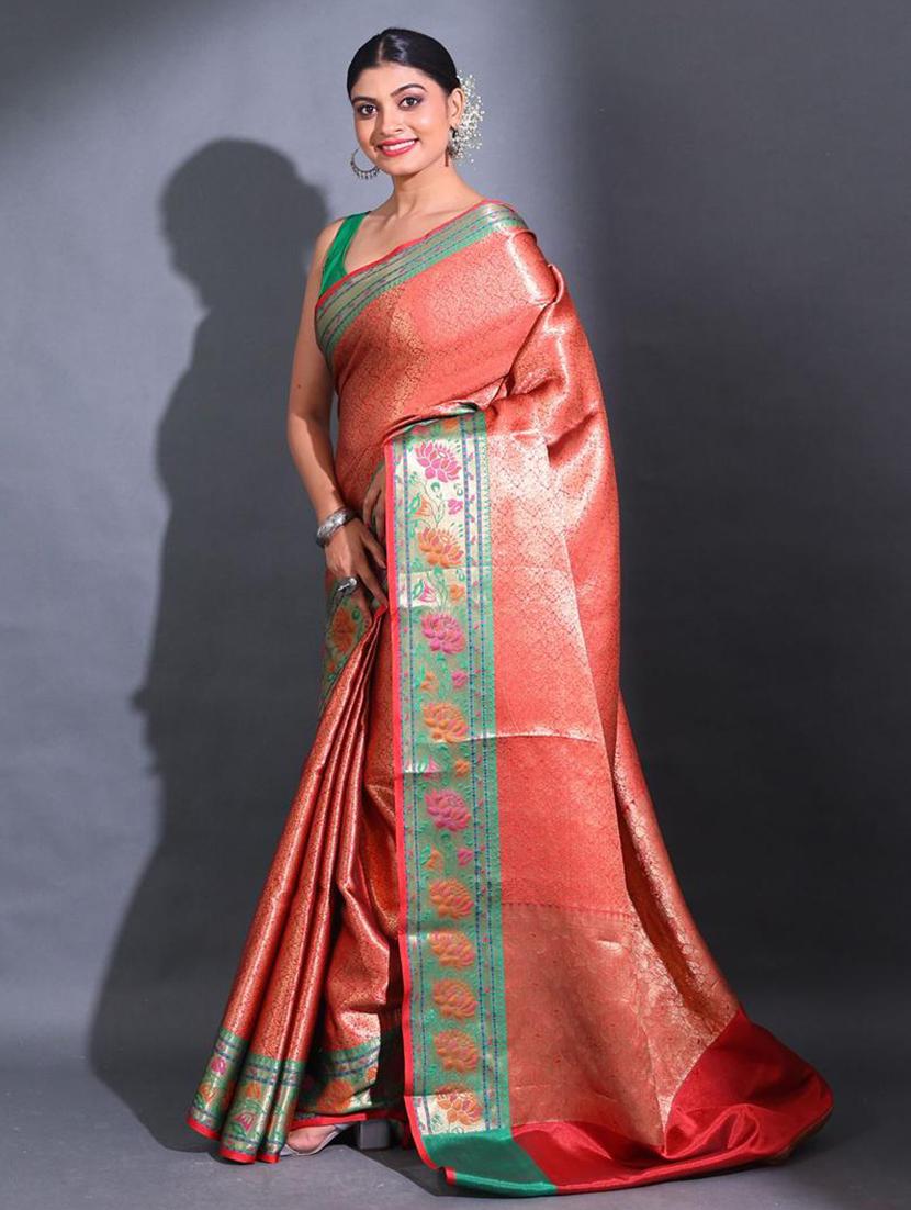 women self design banarasi saree with blouse - 22046169 - Standard Image - 1