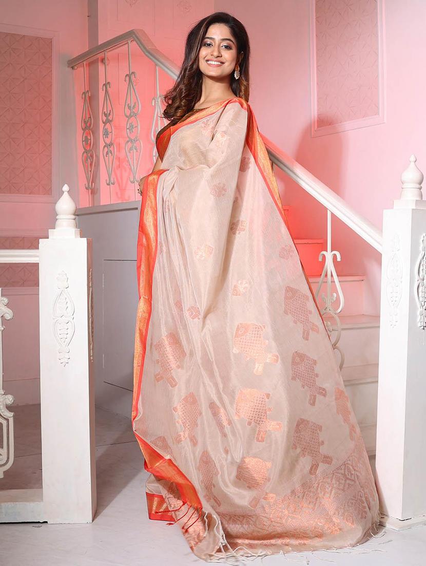 women self design bordered saree with blouse - 22046175 - Standard Image - 1