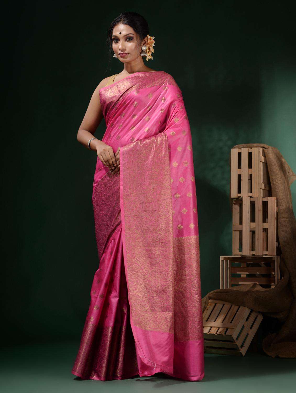 women self design banarasi saree with blouse - 22046187 -  Standard Image - 1