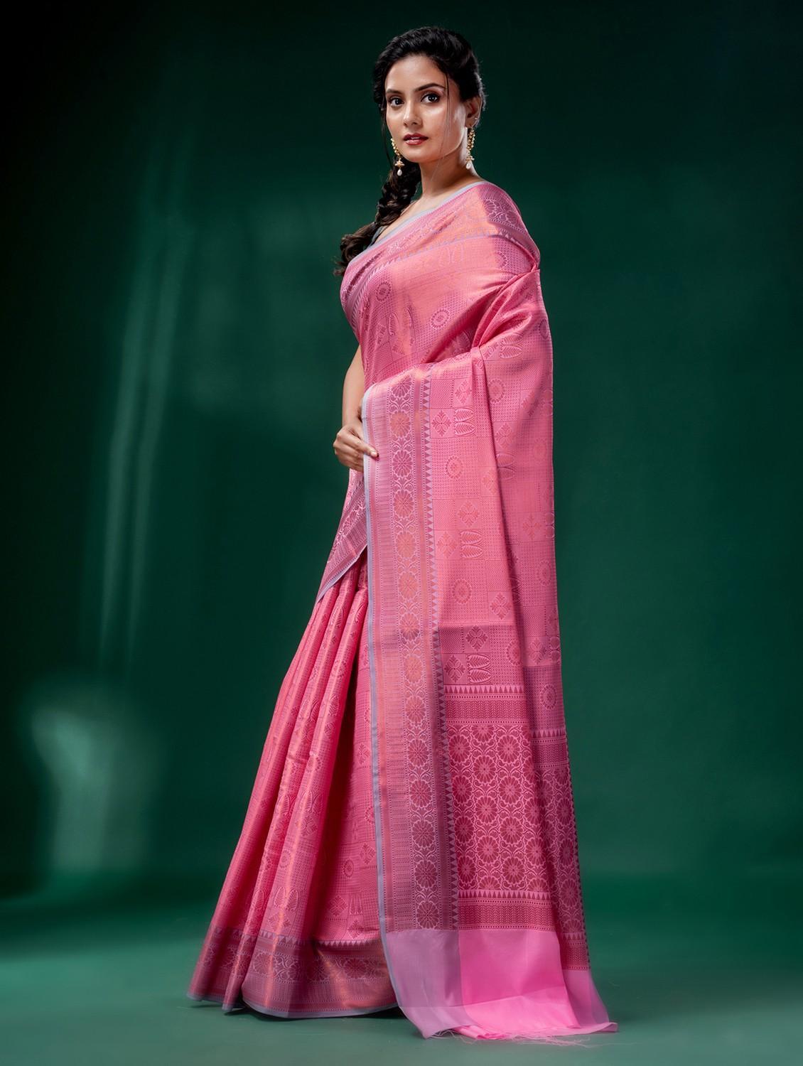women self design kanjivaram saree with blouse - 22046198 -  Standard Image - 1