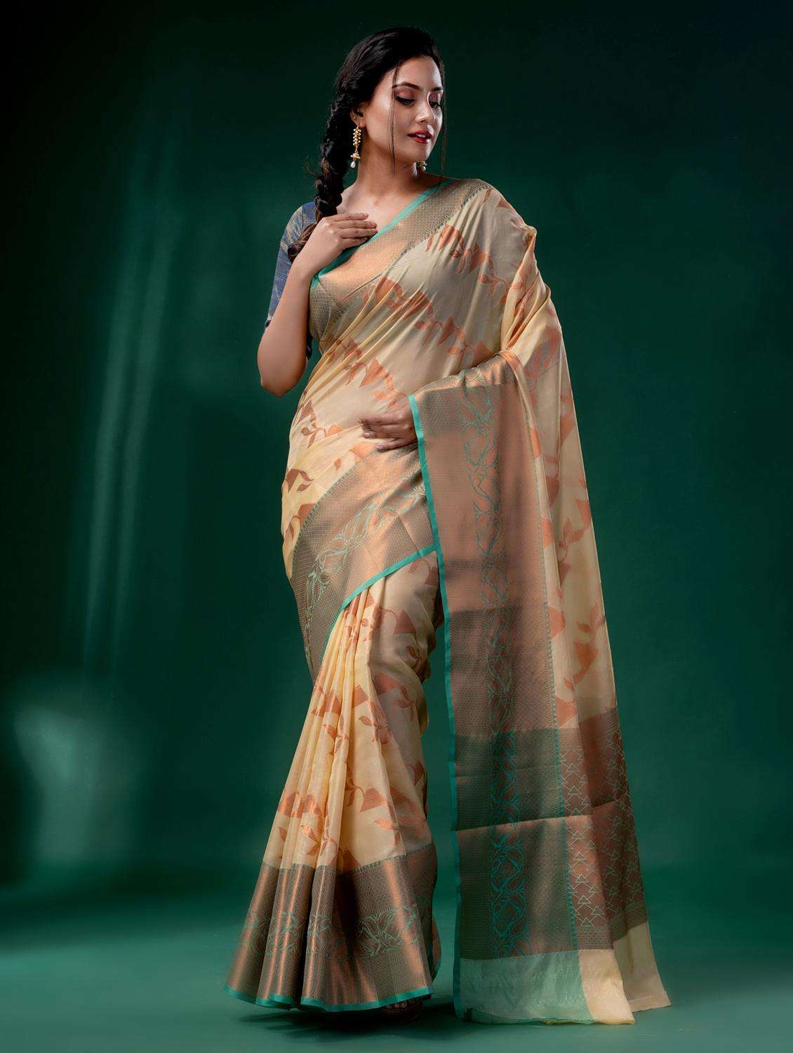 women self design bordered saree with blouse - 22046201 -  Standard Image - 1