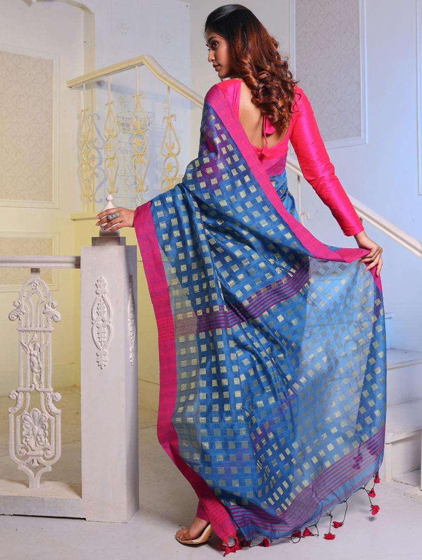 women self design bordered saree with blouse - 22046220 -  Standard Image - 1