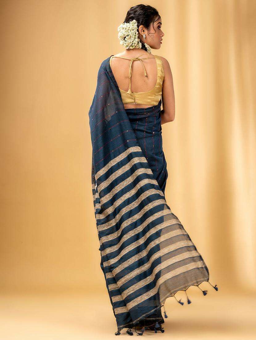 women self design handloom saree with blouse - 22046242 -  Standard Image - 1