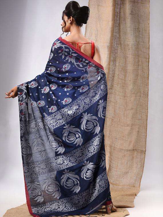 women self design handloom saree with blouse - 22046245 -  Standard Image - 1