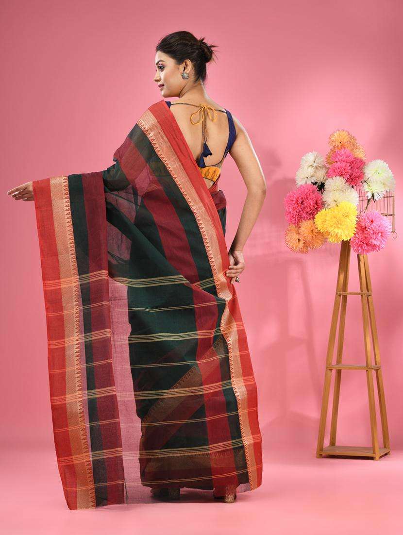women self design tant saree - 22046310 -  Standard Image - 1