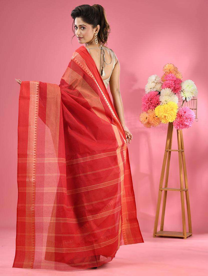 women self design tant saree - 22046312 -  Standard Image - 1