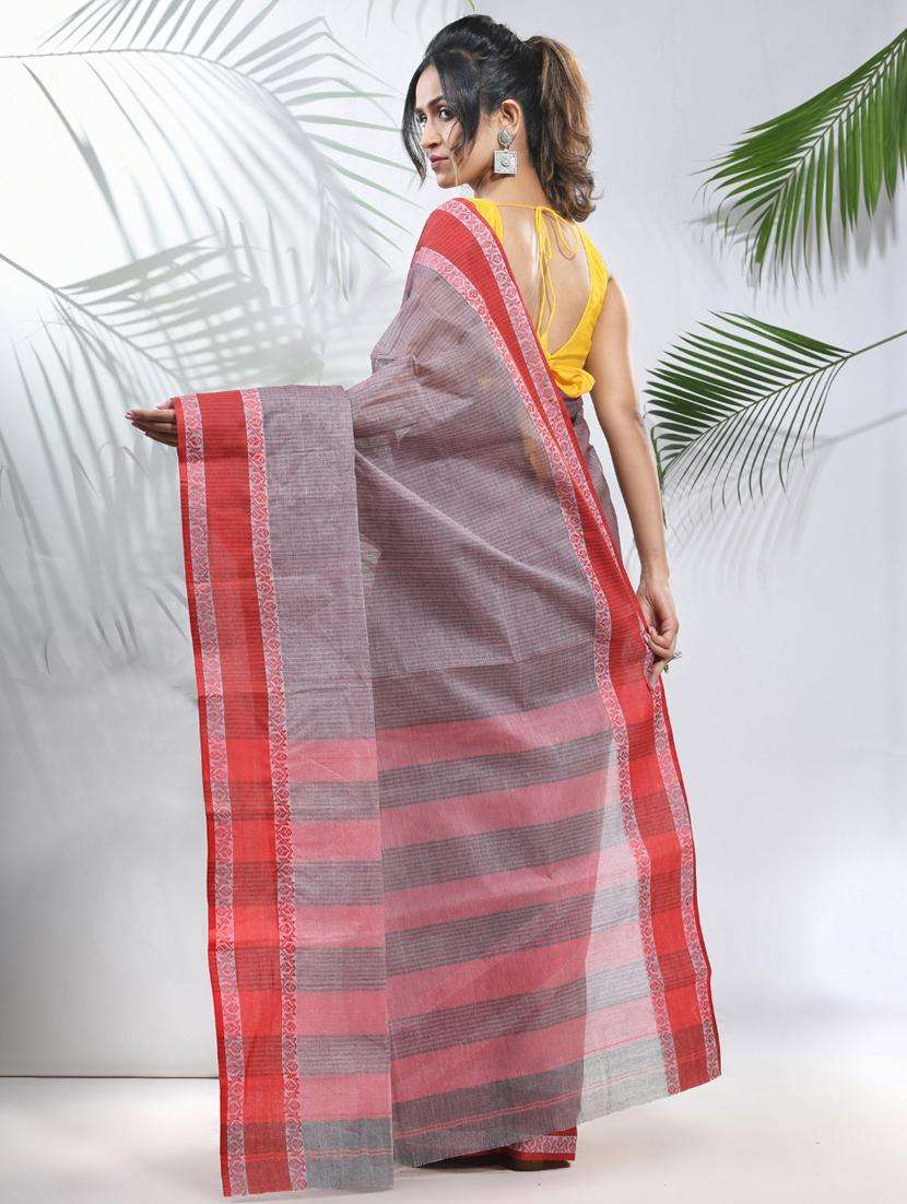 women self design tant saree with blouse - 22046313 - Standard Image - 1