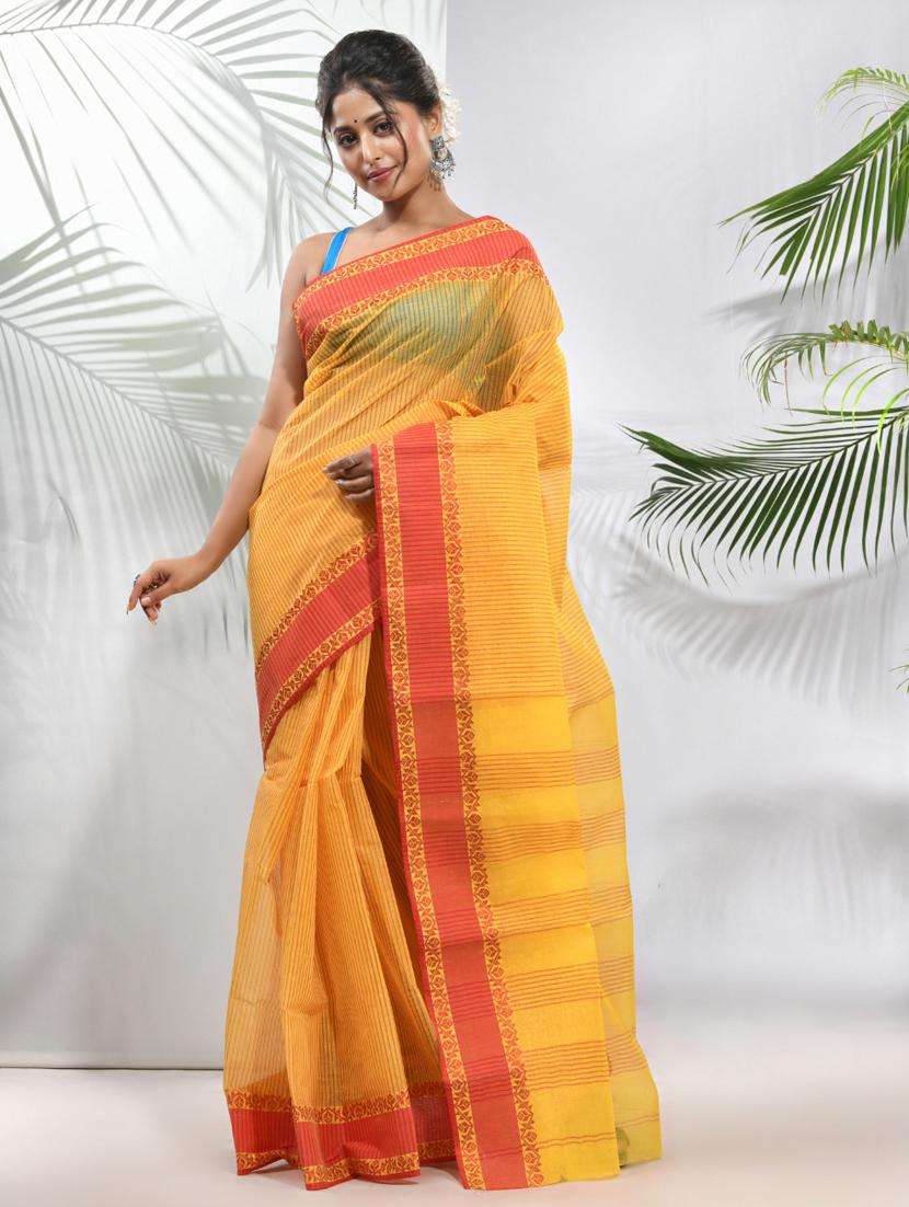 women self design tant saree