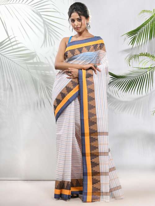 women self design tant saree with blouse - 22046317 -  Standard Image - 0