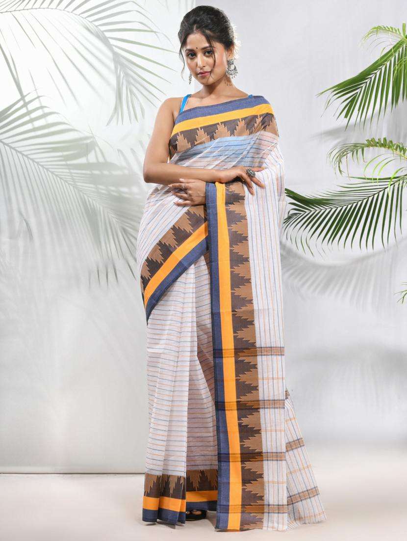 women self design tant saree with blouse