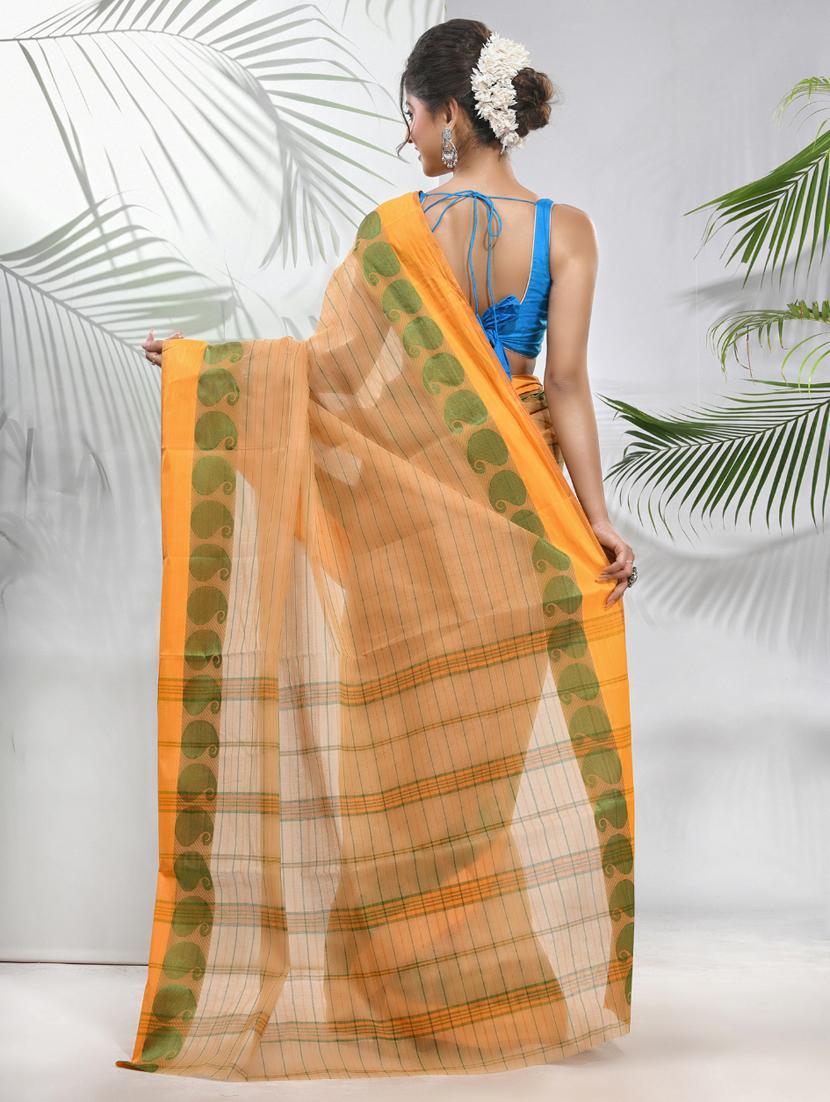 women self design tant saree with blouse - 22046322 - Standard Image - 1