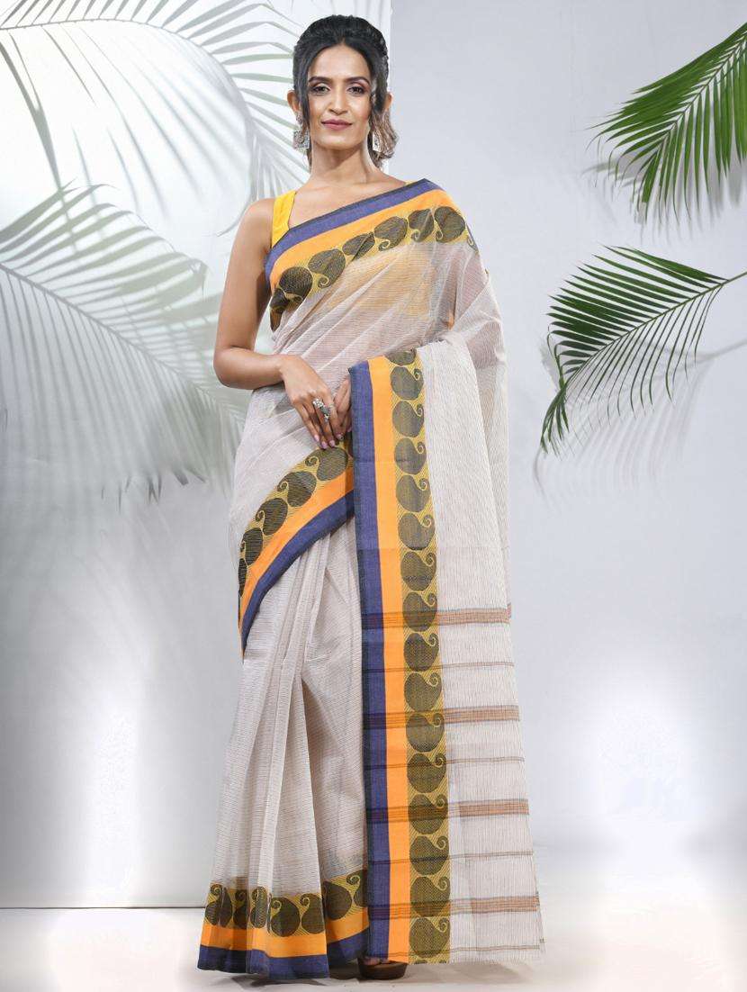 women self design tant saree