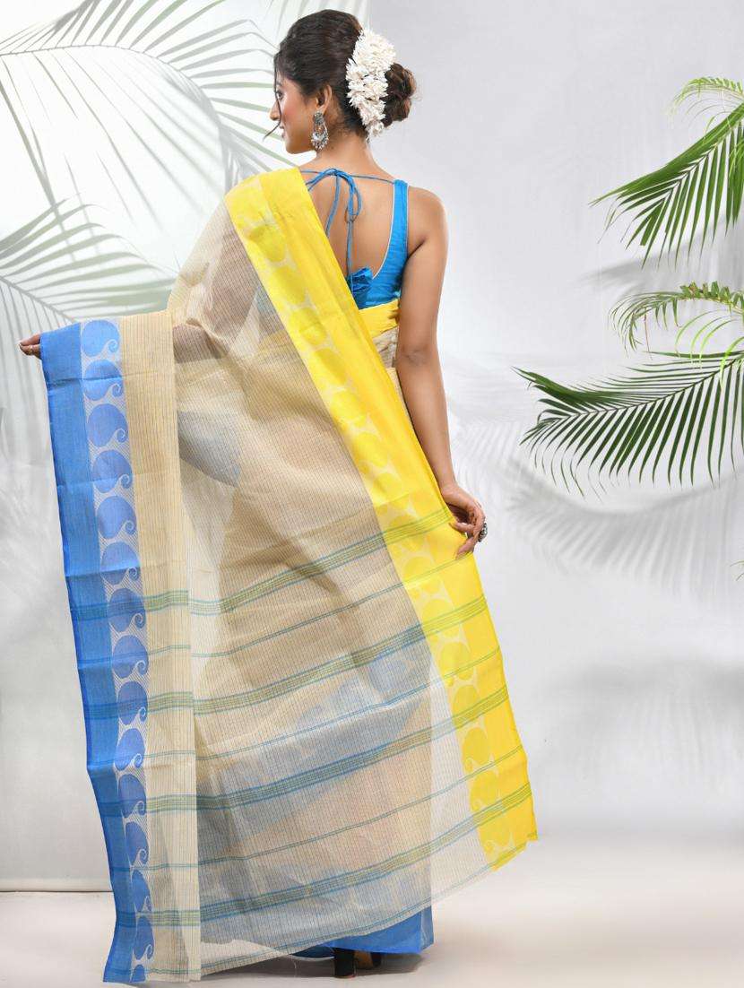 women self design tant saree with blouse - 22046325 -  Standard Image - 1