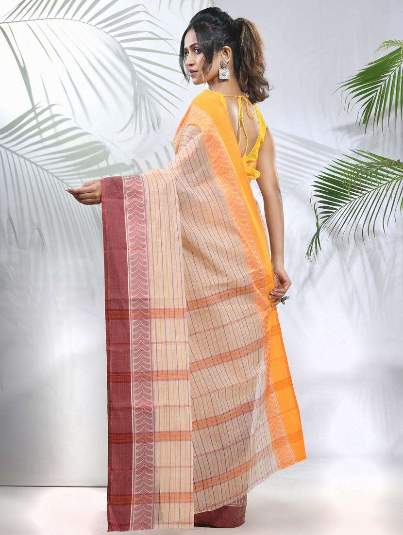 women self design tant saree with blouse - 22046328 - Standard Image - 1