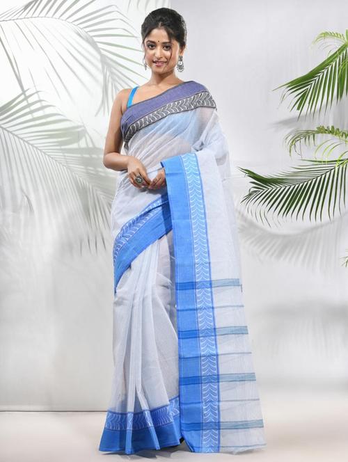 women self design tant saree with blouse - 22046329 - Standard Image - 0