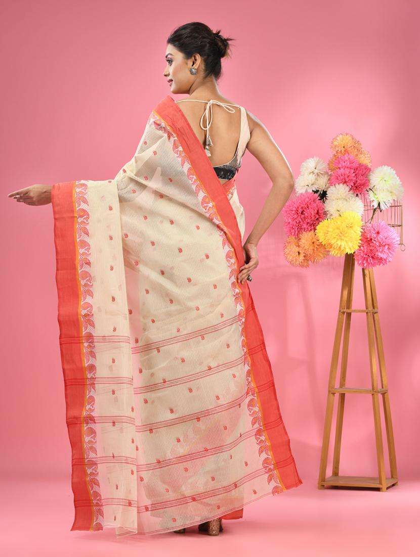 women self design tant saree - 22046330 -  Standard Image - 1