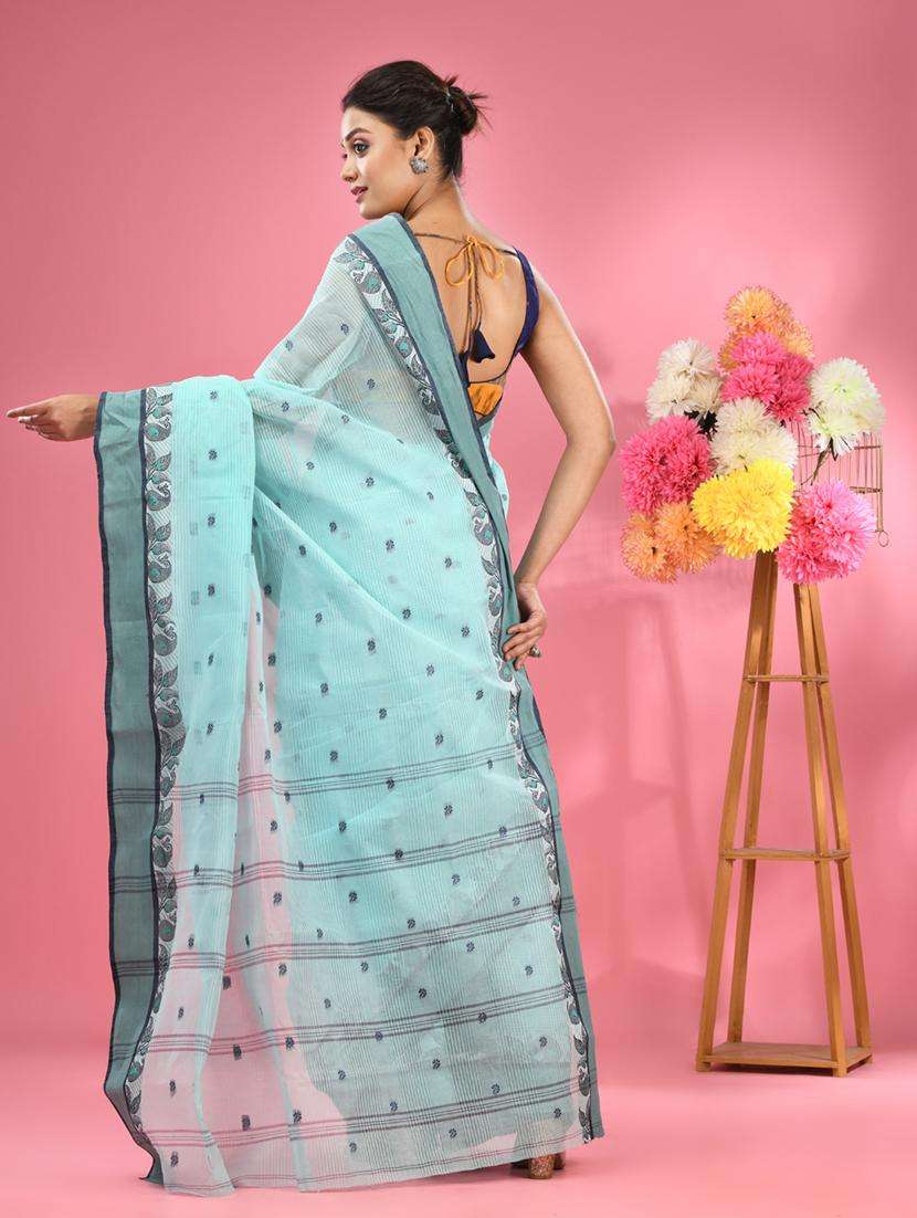 women self design tant saree - 22046331 -  Standard Image - 1