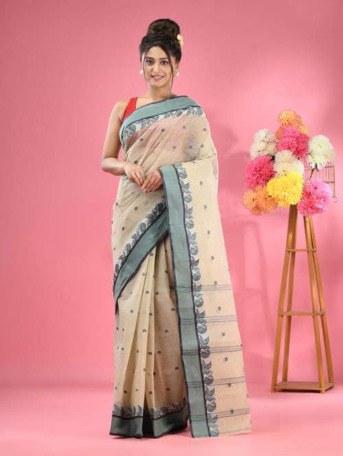 women self design tant saree - 22046333 - Standard Image - 0