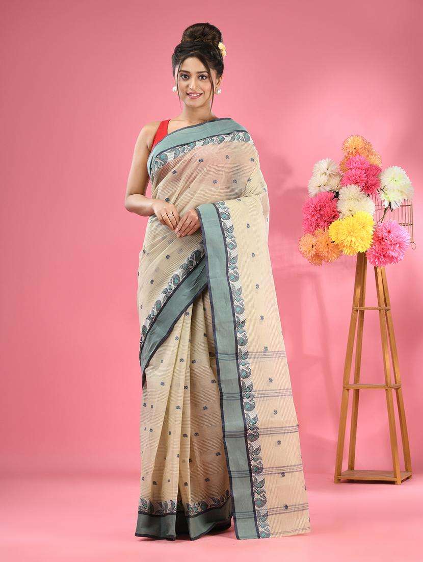 women self design tant saree - 22046333 - Zoom Image - 0