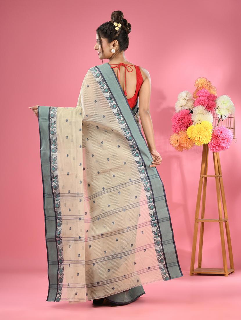 women self design tant saree - 22046333 - Standard Image - 1