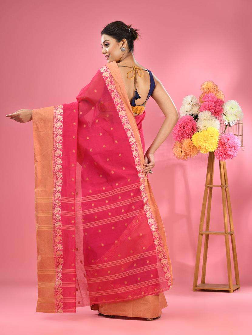 women self design tant saree - 22046340 -  Standard Image - 1