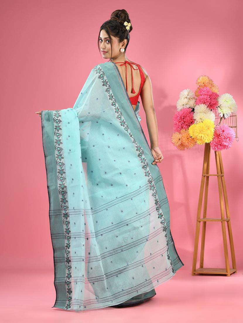 women self design tant saree - 22046345 -  Standard Image - 1