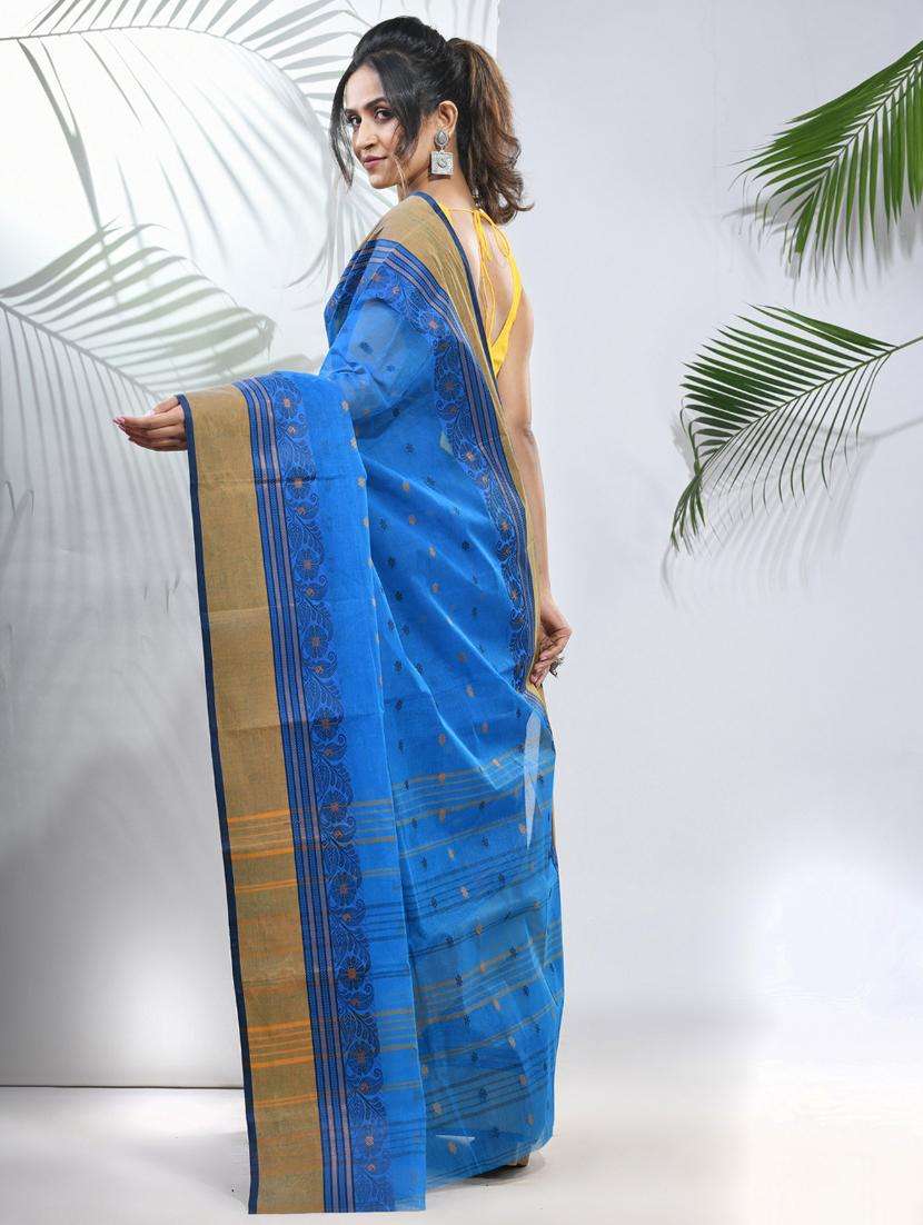 women self design tant saree - 22046356 -  Standard Image - 1