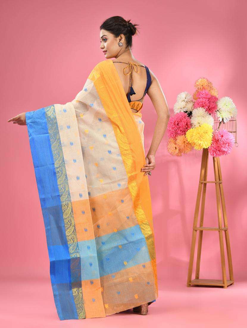women self design tant saree - 22046359 -  Standard Image - 1