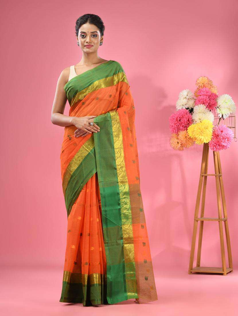 women self design tant saree
