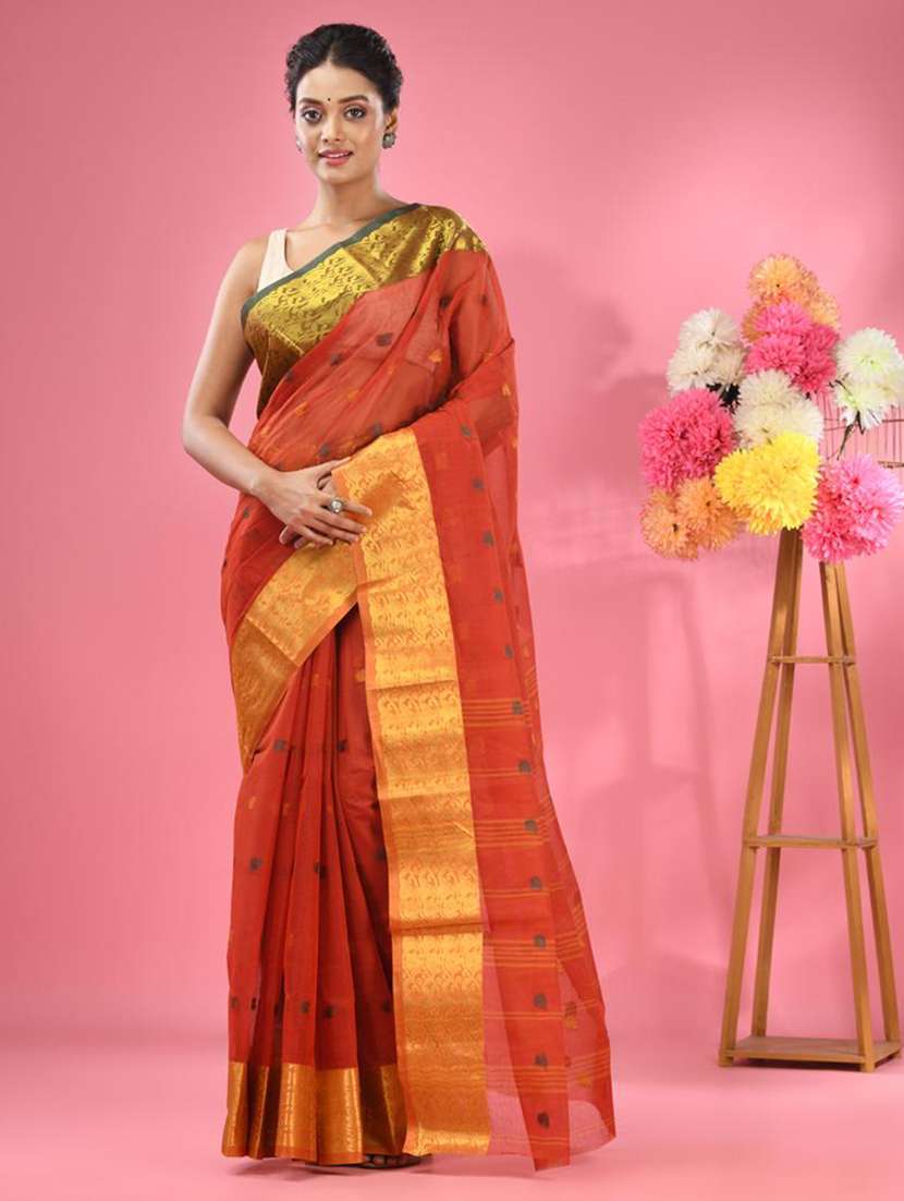 women self design tant saree