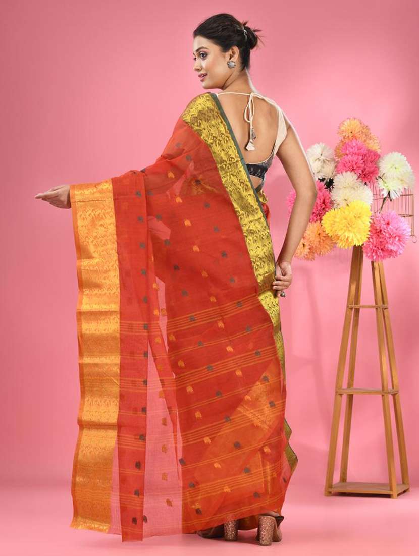 women self design tant saree - 22046361 -  Standard Image - 1