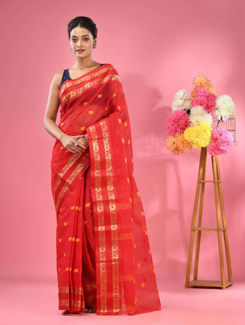 women self design tant saree