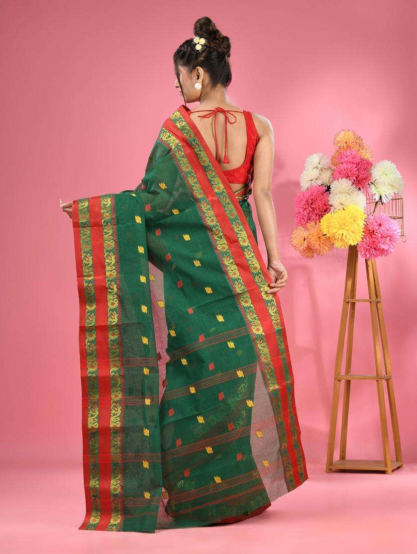 women self design tant saree - 22046370 -  Standard Image - 1