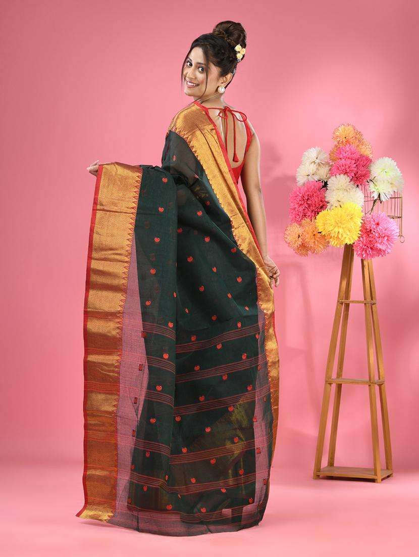 women self design tant saree - 22046375 -  Standard Image - 1