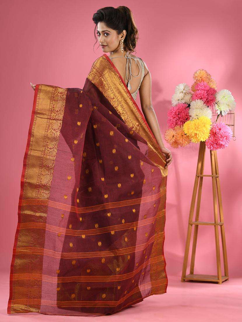women self design tant saree - 22046378 -  Standard Image - 1