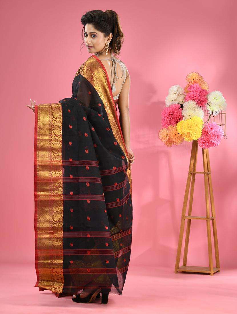 women self design tant saree - 22046380 -  Standard Image - 1