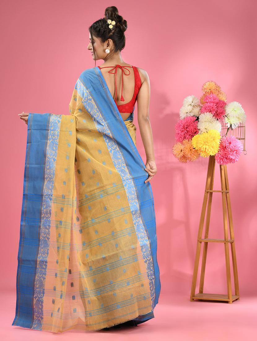 women self design tant saree - 22046384 - Standard Image - 1