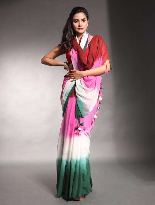 women tie & dye printed saree - 22046387 -  Standard Image - 0