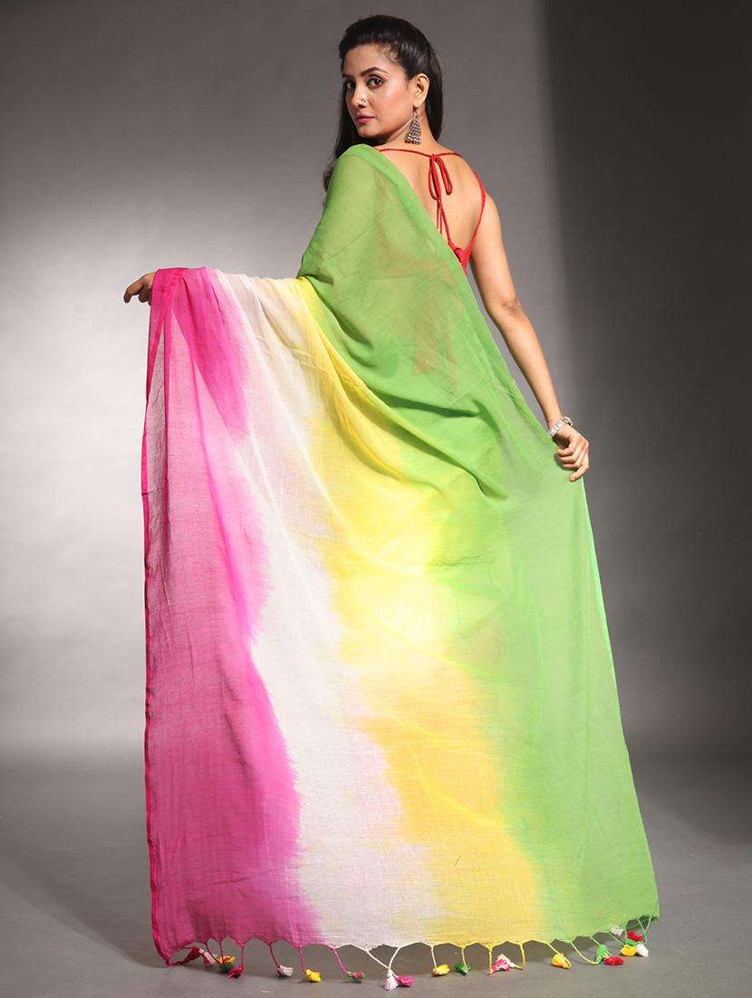 women tie & dye printed saree - 22046388 - Standard Image - 1