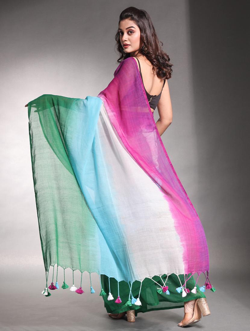 women tie & dye printed saree - 22046389 -  Standard Image - 1