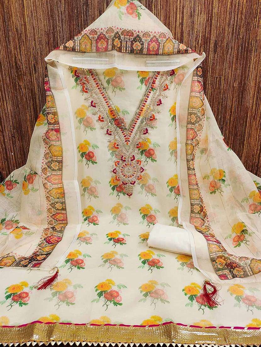 women floral embroidered unstitched suit set - 22047831 - Standard Image - 1