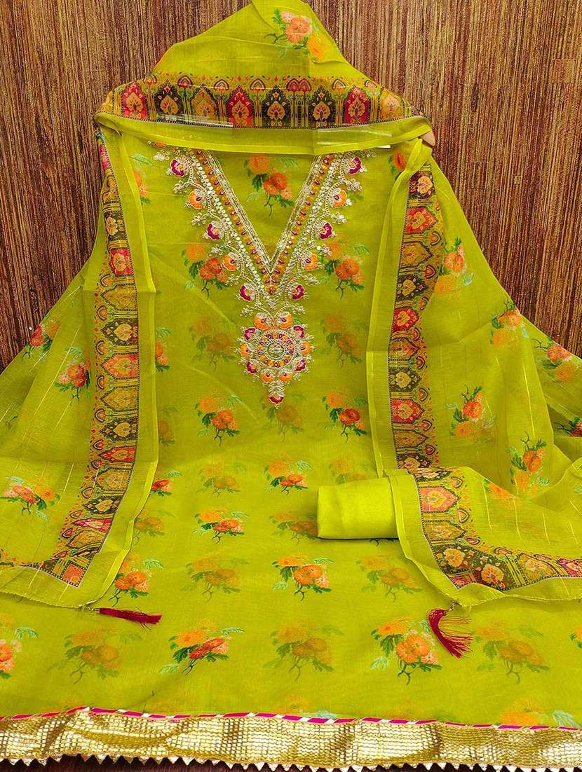 women floral embroidered unstitched suit set - 22047832 -  Standard Image - 1